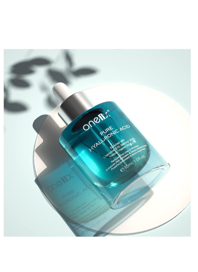 one1x - Hyaluronic Acid Serum for Face with Vitamin C B5 and Retinol, Hydrating Face Serum for Dry Skin Deep Moisture, Anti-Aging Skin Care Serums 30ml - Image 1