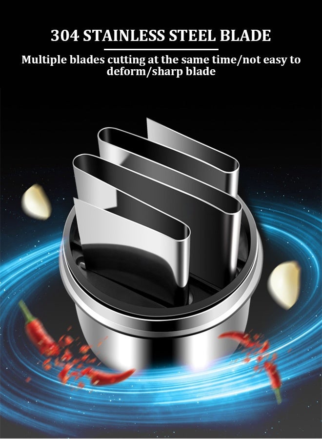 Manual Food Chopper,Express Hand Held Garlic Chopper,Multi-function Ginger And Garlic Chopper,Chop Cut Fruits,Vegetables,Herbs,Onions - Image 3