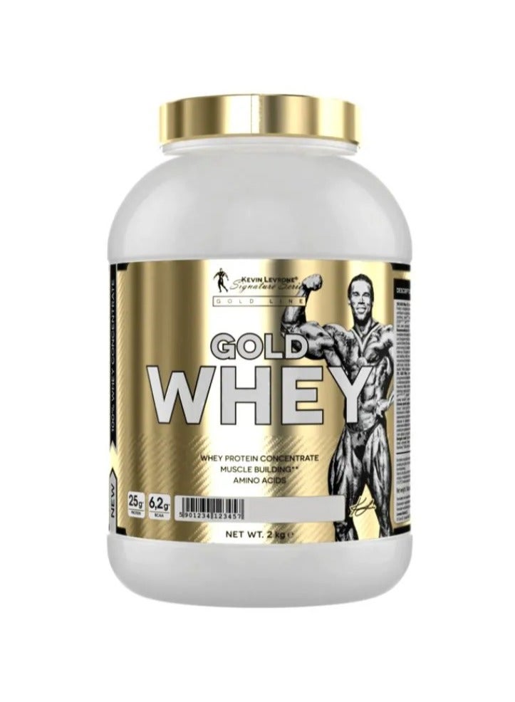 Gold Whey, 100% Whey Concentrate, Strawberry Flavor, 2kg