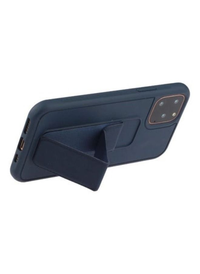 ACLIX iPhone 14 Pro Case with Hand Grip Foldable Magnetic Kickstand Wrist Strap Finger Grip Cover 6.1 inch Dark Blue - Image 3