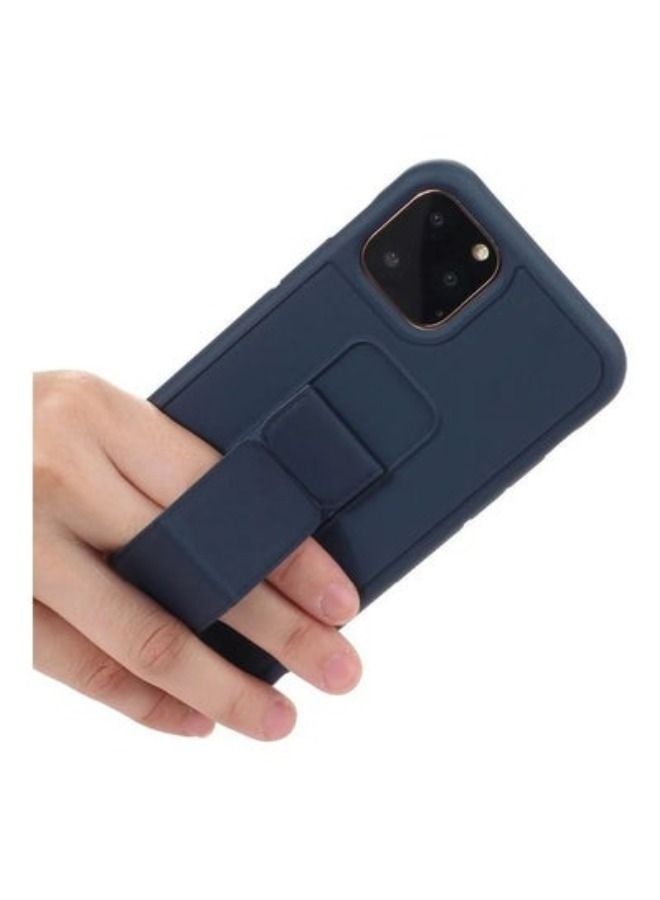 ACLIX iPhone 14 Pro Case with Hand Grip Foldable Magnetic Kickstand Wrist Strap Finger Grip Cover 6.1 inch Dark Blue - Image 4