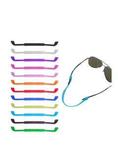 Oasisgalore 12 Elastic Silicone Glasses Straps Glasses Ropes，Anti-Slip Soft Eyewear Retainer Eyeglasses Holder for Kids Adult Sports，Multi-color  - Image 1