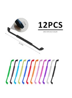 Oasisgalore 12 Elastic Silicone Glasses Straps Glasses Ropes，Anti-Slip Soft Eyewear Retainer Eyeglasses Holder for Kids Adult Sports，Multi-color  - Image 2
