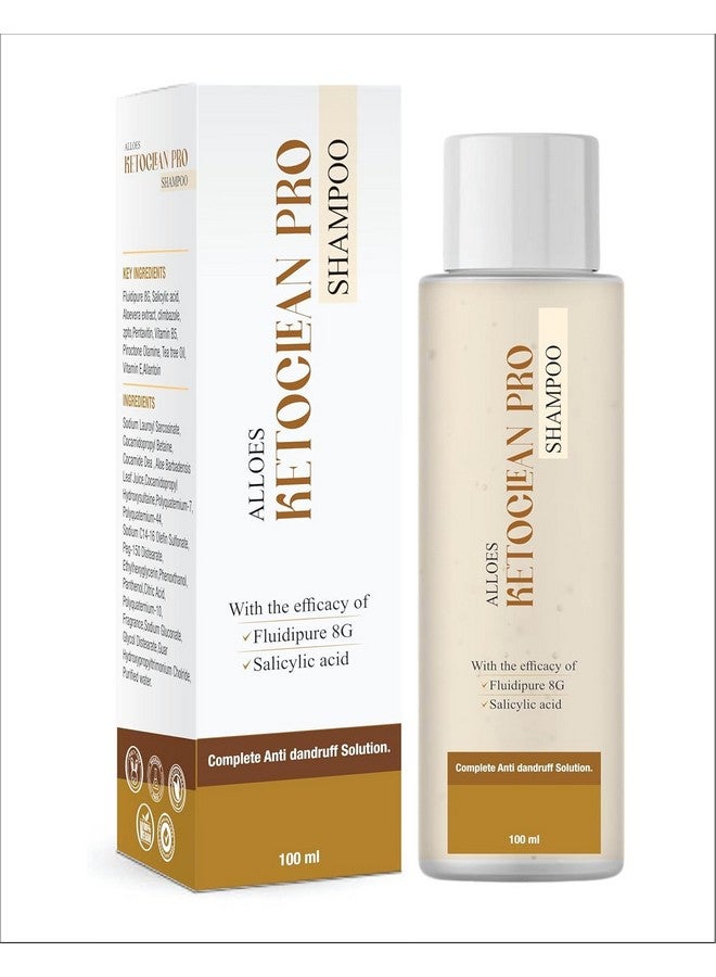 ALLOES PHARMACEUTICALS ALLOES PHARMACEUTICALS Ketoclean Pro Anti Dandruff Shampoo | For Itching,Deep Nourishment of Scalp | Made with Benefits of Fluidipure and Salicylic Acid 1% | Reduces Breakage Frizziness | 100ml (Pack of 2)  - Image 2