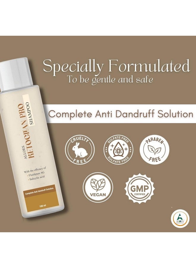 ALLOES PHARMACEUTICALS ALLOES PHARMACEUTICALS Ketoclean Pro Anti Dandruff Shampoo | For Itching,Deep Nourishment of Scalp | Made with Benefits of Fluidipure and Salicylic Acid 1% | Reduces Breakage Frizziness | 100ml (Pack of 2)  - Image 3