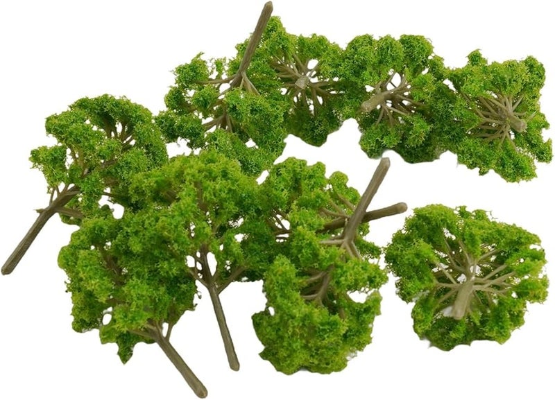 HO Scale Model Trees 9cm Artificial Foliage 10 Pack For Dioramas Railroad Layout Scenery - Image 1