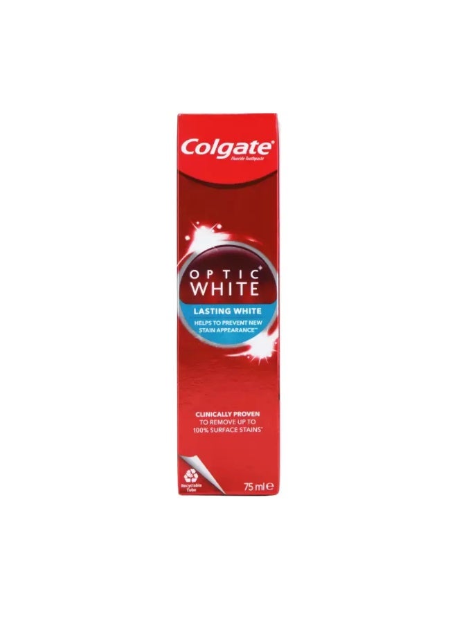 Colgate معجون أسنان كولجيت أوبتيك وايت الأبيض الدائم بالفلورايد - 75 مل - Image 2