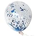 GXONE 36 Inch Jumbo Blue Confetti Balloons Round Latex BalloonsGiant Confetti Balloons for Birthday Wedding Baby Shower Party Decor 6pcs - Image 4