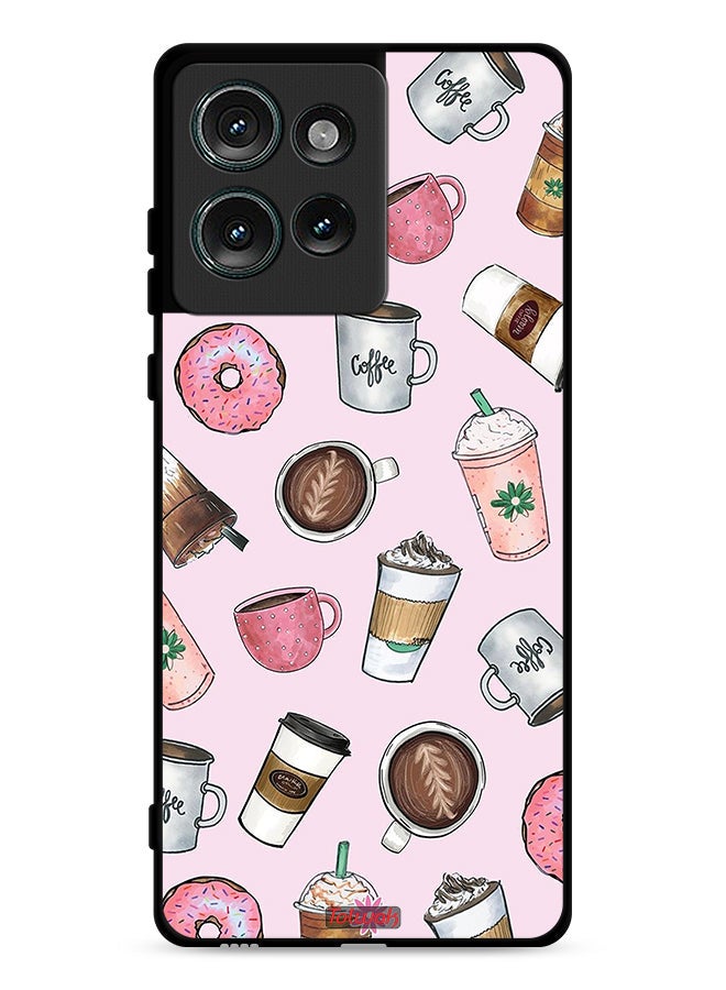 Tolwak Motorola Edge 50 Protective Case Cover Coffee Lover Art - Image 1
