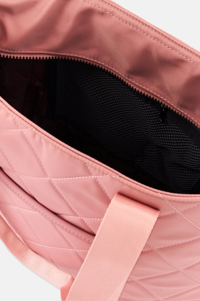 Sol and Selene حقيبة توت منسوجة للنساء 36 سم ارتفاع × 41 سم عرض × 14 سم عمق، وردي - Image 5