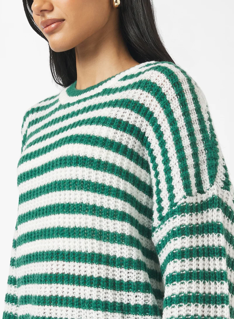 Ginger Oversize Stipe Knitted Sweater