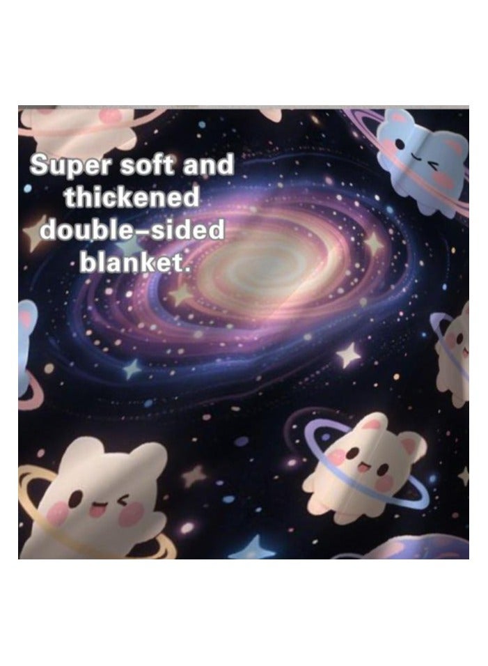 general Flannel thin blanket (warm and comfortable, suitable for sleep, gaming, dust removal and sandproof) 150cm*200cm - 643 - Image 1