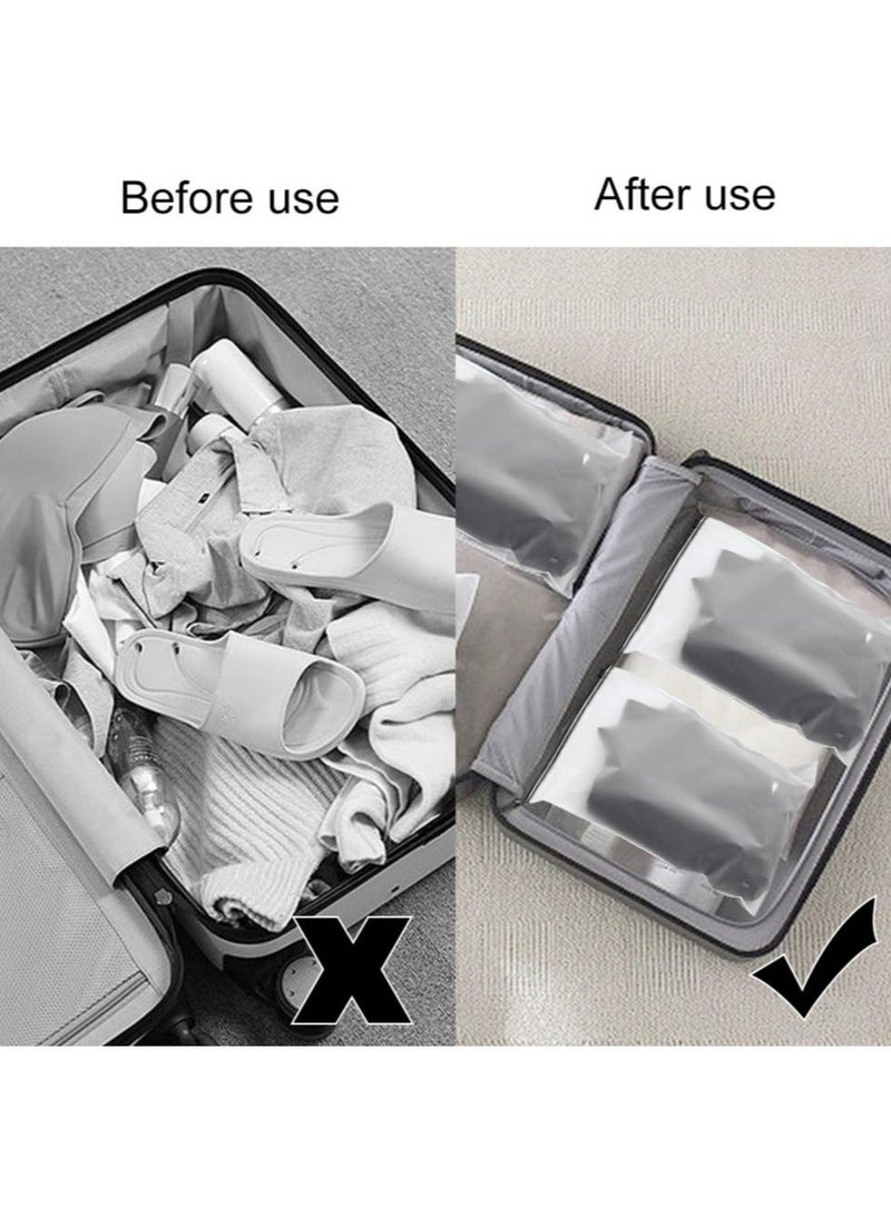 Reusable Ziplock Bags, 40 x 30cm Travel Clothes Storage Bag, Clear Frosted Airtight Toiletries Bag, for Clothes, Cosmetic, Toiletries, Shoes (Clear) - Image 5