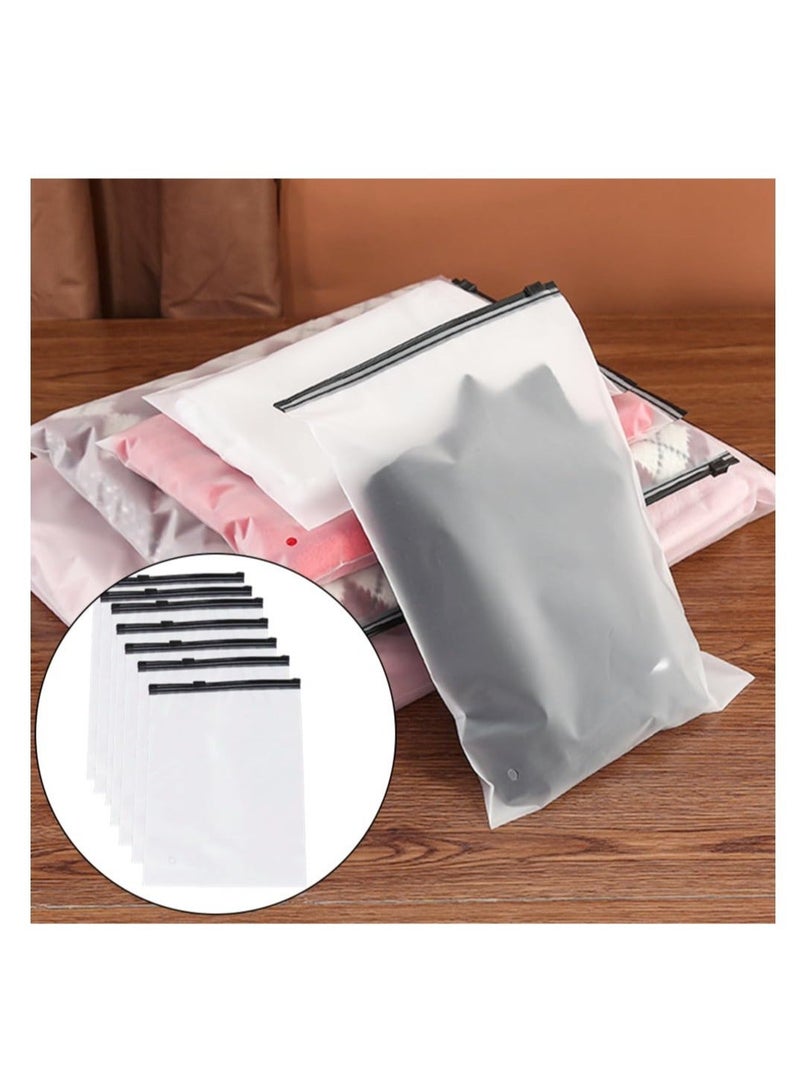 Reusable Ziplock Bags, 40 x 30cm Travel Clothes Storage Bag, Clear Frosted Airtight Toiletries Bag, for Clothes, Cosmetic, Toiletries, Shoes (Clear) - Image 3