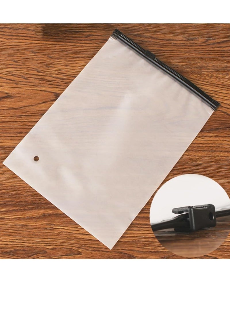 Reusable Ziplock Bags, 40 x 30cm Travel Clothes Storage Bag, Clear Frosted Airtight Toiletries Bag, for Clothes, Cosmetic, Toiletries, Shoes (Clear) - Image 2