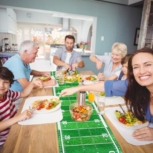 Hxezoc Football Court Table Runner, Touch Down Football Birthday Party Table Runner for Home Kitchen Dining Table Decoration (14 x 72 Inch) - Image 4