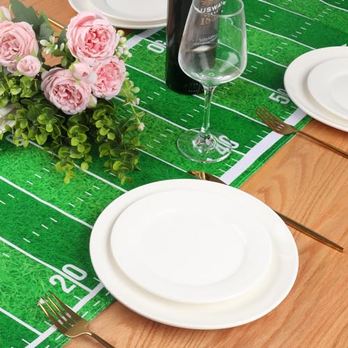 Hxezoc Football Court Table Runner, Touch Down Football Birthday Party Table Runner for Home Kitchen Dining Table Decoration (14 x 72 Inch) - Image 5