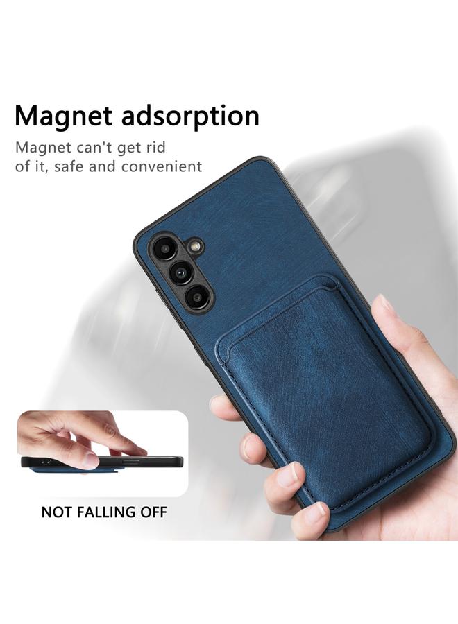 اس-توب جراب هاتف مغناطيسي لهاتف Samsung Galaxy A54 5G مع حقيبة بطاقات جلدية كلاسيكية - Image 5