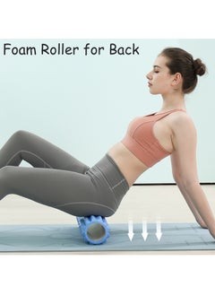 Qiccijoo Qiccijoo Foam Roller For Back, Massage Roller for Deep Tissue Massage,Back Pain Relief Muscle Roller,Back Roller,Yoga Rolle,Workout Roller,Exercise Roller(13 inch-Blue)  - Image 2