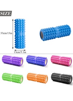 Qiccijoo Qiccijoo Foam Roller For Back, Massage Roller for Deep Tissue Massage,Back Pain Relief Muscle Roller,Back Roller,Yoga Rolle,Workout Roller,Exercise Roller(13 inch-Blue)  - Image 3