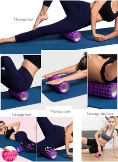 Qiccijoo Qiccijoo Foam Roller For Back, Massage Roller for Deep Tissue Massage,Back Pain Relief Muscle Roller,Back Roller,Yoga Rolle,Workout Roller,Exercise Roller(13 inch-Blue)  - Image 5