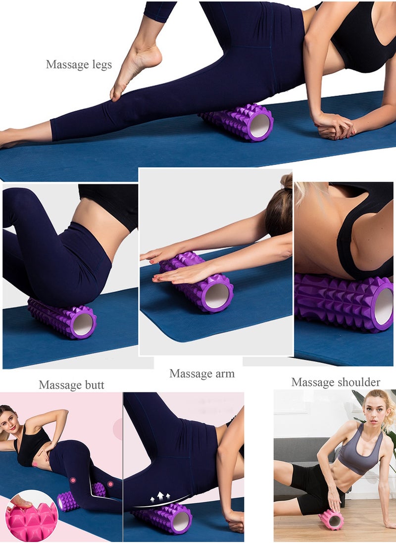 Qiccijoo Qiccijoo Foam Roller For Back, Massage Roller for Deep Tissue Massage,Back Pain Relief Muscle Roller,Back Roller,Yoga Rolle,Workout Roller,Exercise Roller(13 inch-Blue)  - Image 5