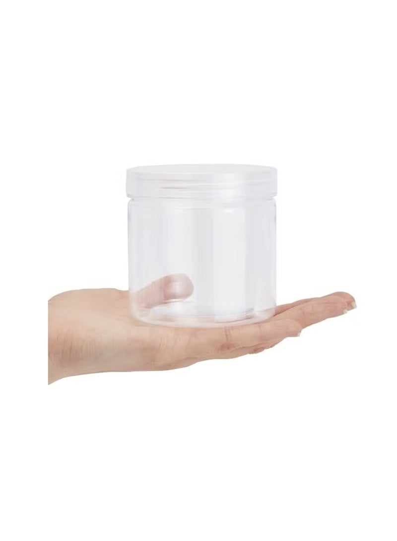 Home 8 Pack Clear 350 mL Plastic Jars with Lids Slime Containers for Kids DIY Crafts - Image 3