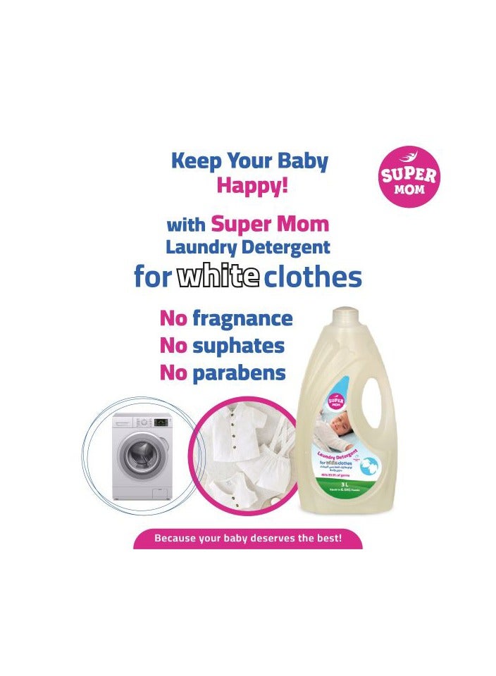 سوبر مام منظف الغسيل سوبر مام للملابس البيضاء 3 لتر - Image 2