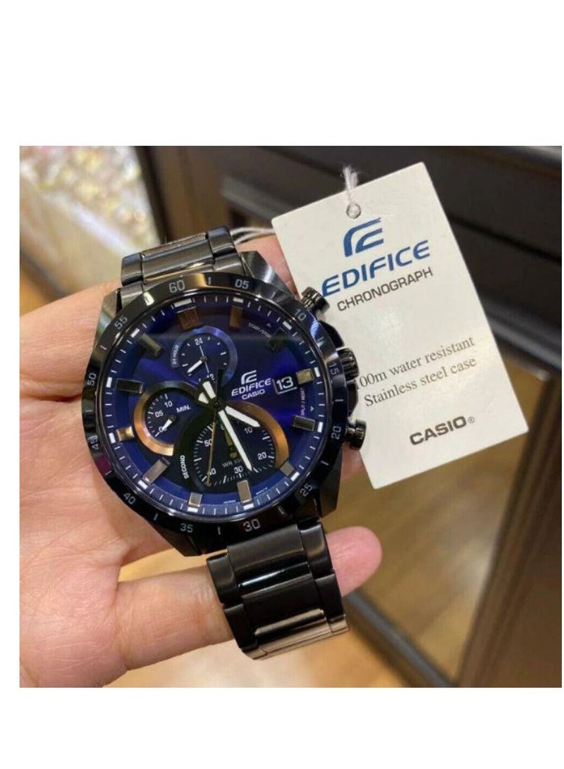 CASIO ساعة كاسيو إيديفيس كرونوغراف تناظرية قياسية للرجال من الفولاذ المقاوم للصدأ، EFR-571DC-2AVUDF - Image 3