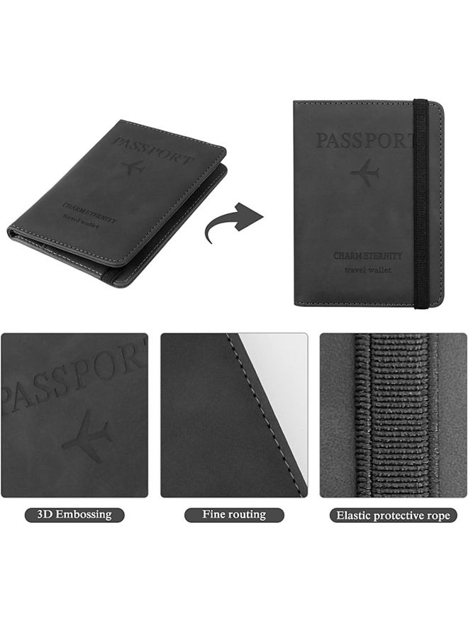 We Happy - Passport Holder Travel Wallet Slim Ticket and Documents Cover with RFID Blocking and SIM Card Slots - Image 1
