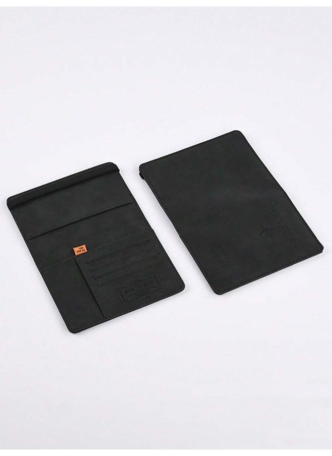 We Happy - Passport Holder Travel Wallet Slim Ticket and Documents Cover with RFID Blocking and SIM Card Slots - Image 1