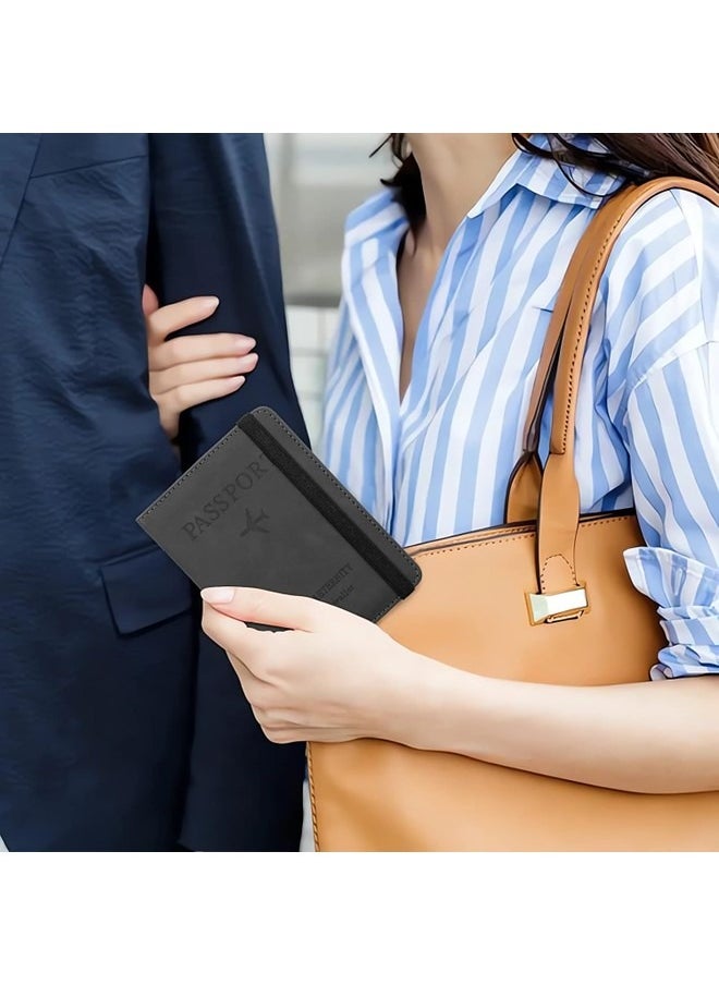 We Happy - Passport Holder Travel Wallet Slim Ticket and Documents Cover with RFID Blocking and SIM Card Slots - Image 1