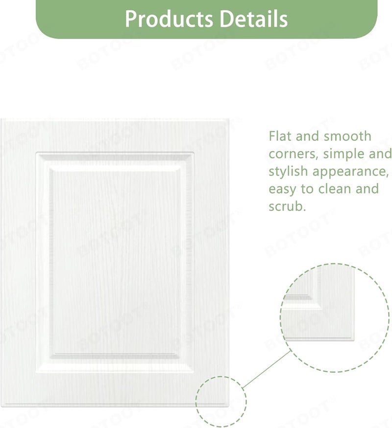 BOTOOT Built-in Cabinet Doors - Cabinet Doors for Kitchen, Living Room, Bedroom, Bathroom - 22.5 Inch High (White Texture, 17.75 Inch Wide) - Image 3