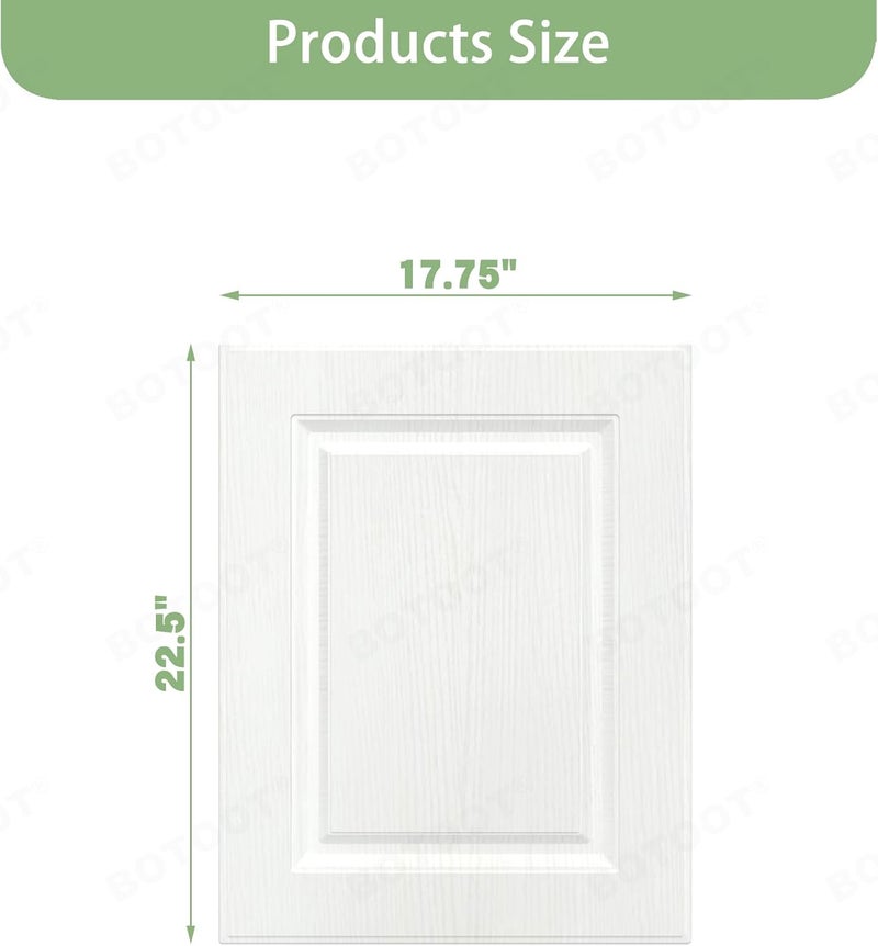 BOTOOT Built-in Cabinet Doors - Cabinet Doors for Kitchen, Living Room, Bedroom, Bathroom - 22.5 Inch High (White Texture, 17.75 Inch Wide) - Image 4