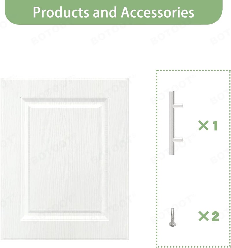 BOTOOT Built-in Cabinet Doors - Cabinet Doors for Kitchen, Living Room, Bedroom, Bathroom - 22.5 Inch High (White Texture, 17.75 Inch Wide) - Image 5