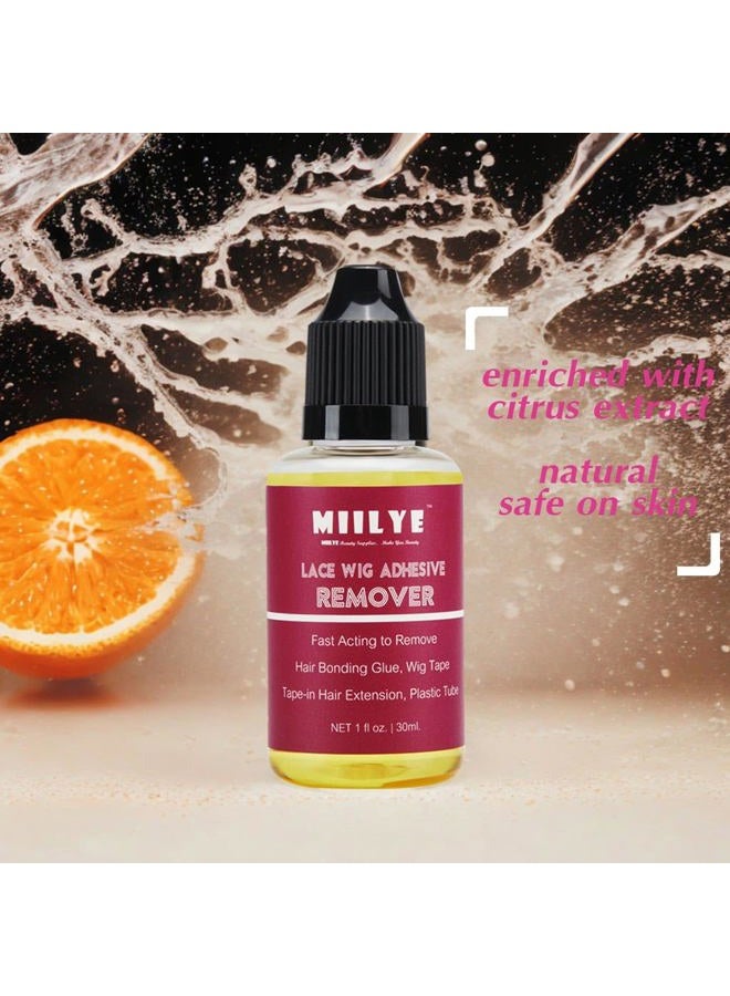 MIILYE Wig Glue Remover x 2 Bottles, Tape in Hair Extensions Remover |Solvent for Adhesive Residue, Lace Front Wig |Poly Hairpieces |Toupee |Cosmetic Hair Bonding Tape Removal - Image 5
