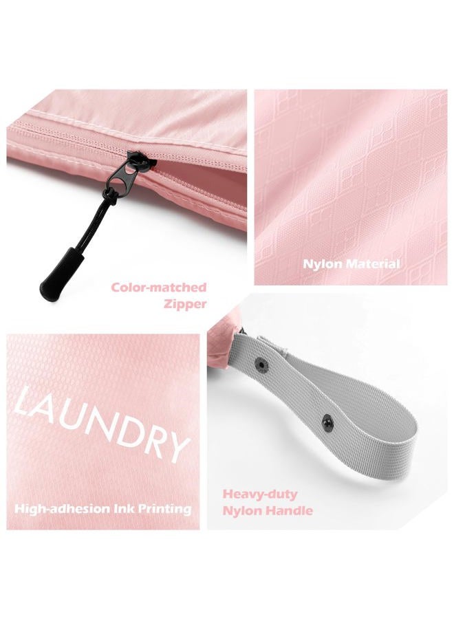 WiseBoy 2 Pack Laundry Bags, Washable Wet Dry Bag, Travel Laundry Bag Dirty Clothes Organizer, Swimming Yoga Bathing Suit Workout Wet Dry Bag - Pink - Image 2