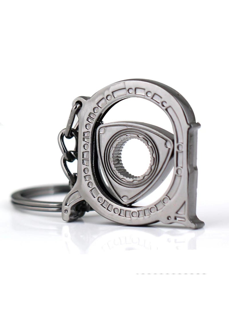 Black Coloured Rotatable Engine Keychain