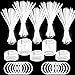 YOFOBU 500 PCS White Glow Stick Bracelets Necklaces 8 Glowsticks with Connectors Bulk Glow in The Dark Party Supplies Light Up Neon Party Favor for Christmas NewYear Valentines Day Wedding - Image 2