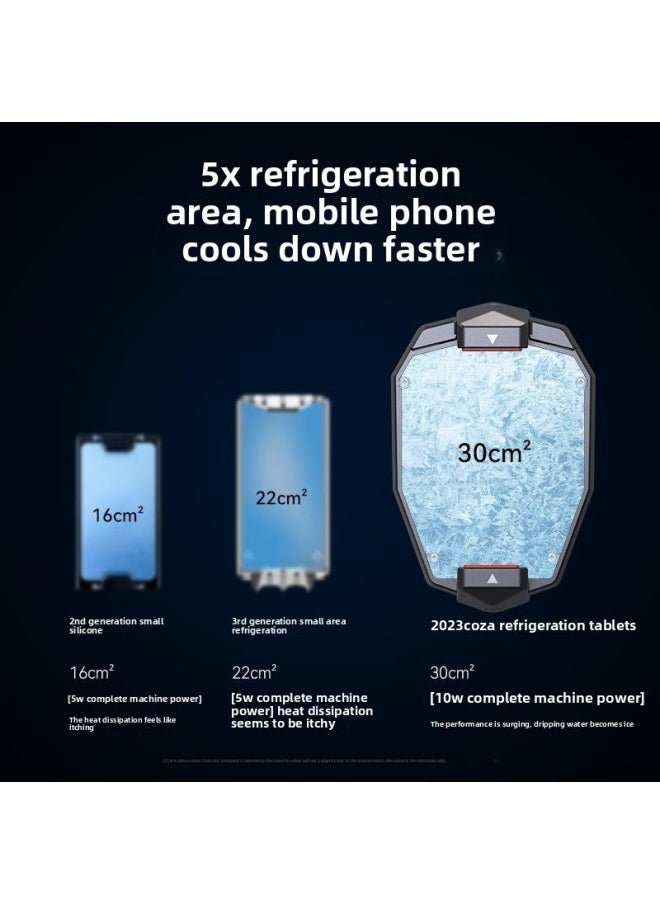 Generic - Mobile Phone Radiator Live E-Sports Fast Cooling Suitable For Apple For Iphone Black Shark 2pro One Plus Semiconductor Back-Color:Semiconductor Refrigeration [youth Edition] Ice-sealed Back Clip + Free Finger Cot - Image 1