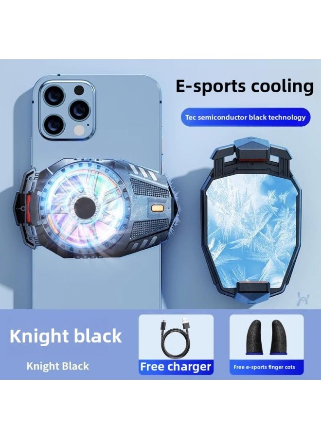 Generic - Mobile Phone Radiator Live E-Sports Fast Cooling Suitable For Apple For Iphone Black Shark 2pro One Plus Semiconductor Back-Color:Semiconductor Refrigeration [youth Edition] Ice-sealed Back Clip + Free Finger Cot - Image 1