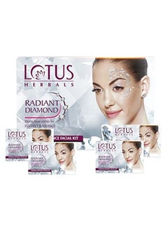 Radiant Diamond Cellular Radiance 4 In 1 Facial Kit ; With Diamon Dust & Cinnamon ; For All Skin Types ; 4X37G