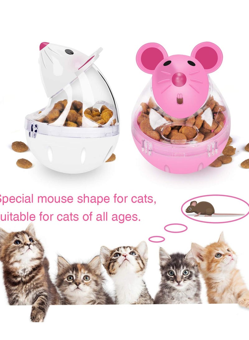 Interactive Cat Treat Dispenser Toy, Rat-Shaped Tumbler Slow Feeder for Kittens, Fun Food Ball for Engaging Play and Healthy Eating - Image 2