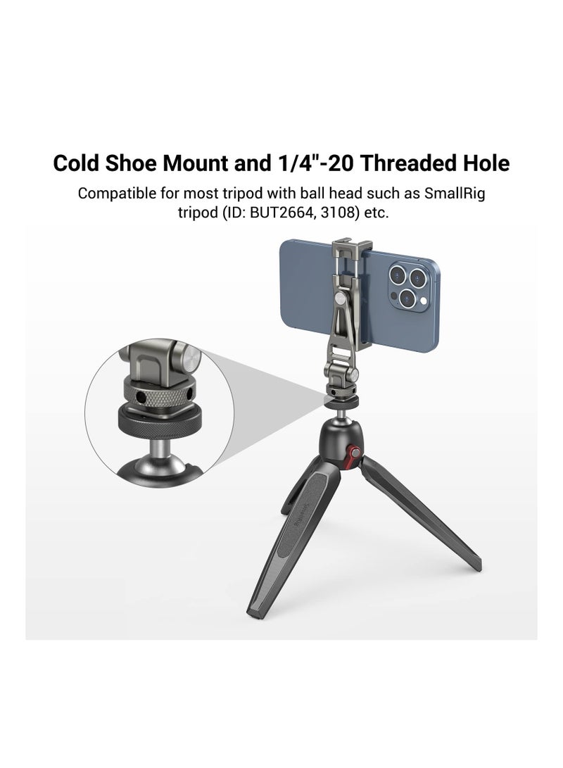 SYOSI Universal Cell Phone Mount for Tripods, Phone Cage Adapter Tripod and Monopod Phone Mount Adapter Phone Tripod Mount Adapter for iPhone 14 13 12 11, Fits for Tripod Monopod Phone Cage Camera cage-3559 - Image 3