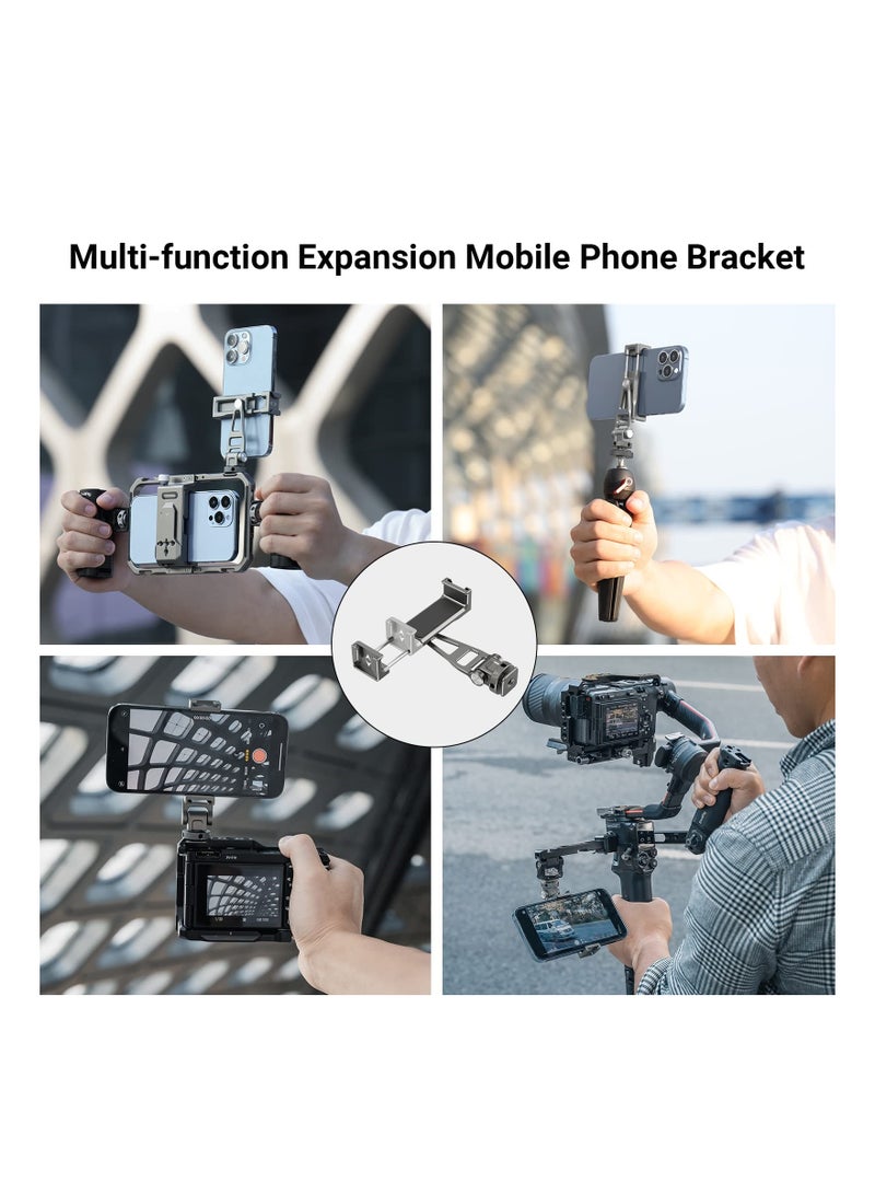 SYOSI Universal Cell Phone Mount for Tripods, Phone Cage Adapter Tripod and Monopod Phone Mount Adapter Phone Tripod Mount Adapter for iPhone 14 13 12 11, Fits for Tripod Monopod Phone Cage Camera cage-3559 - Image 4