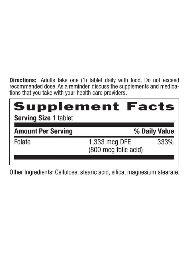 Country Life Folic Acid 800 Mcg 250 Count  - Image 3