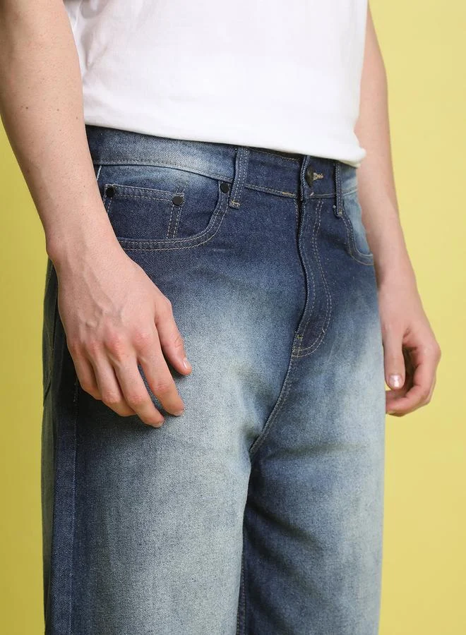 Styli Men Baggy Fit Heavy Fade Jeans By Bene Kleed