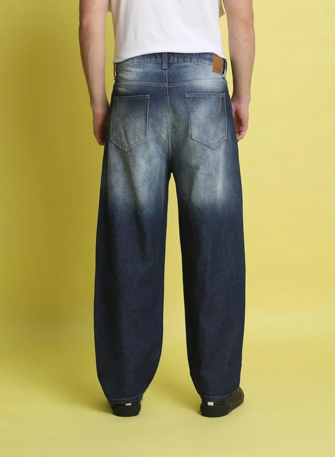 Styli Men Baggy Fit Heavy Fade Jeans By Bene Kleed