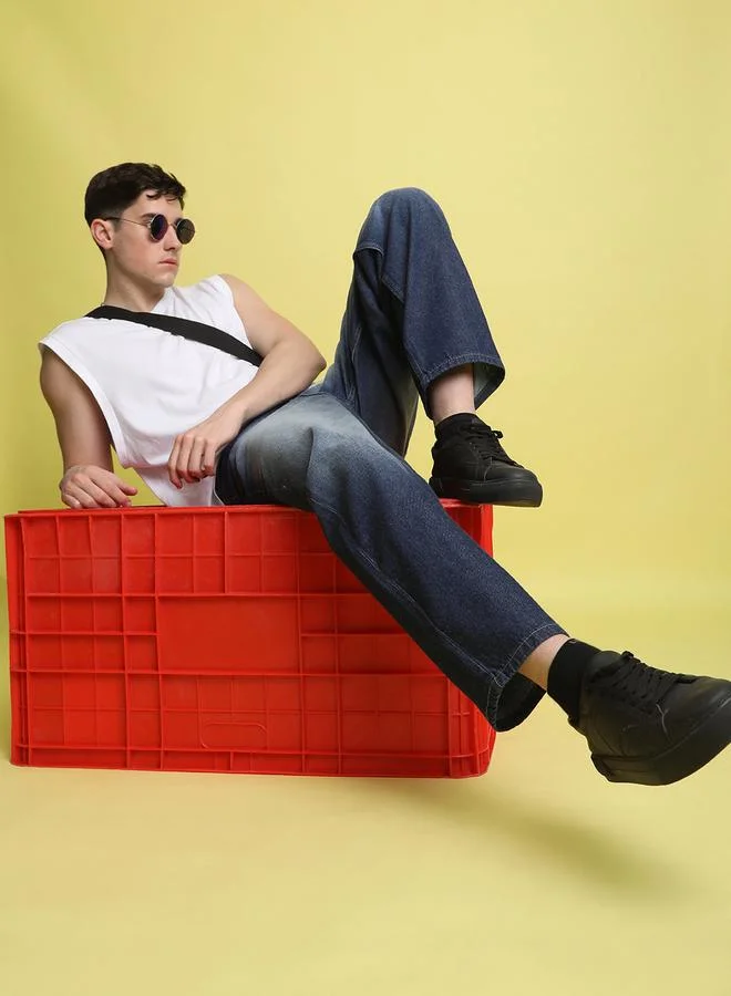 Styli Men Baggy Fit Heavy Fade Jeans By Bene Kleed