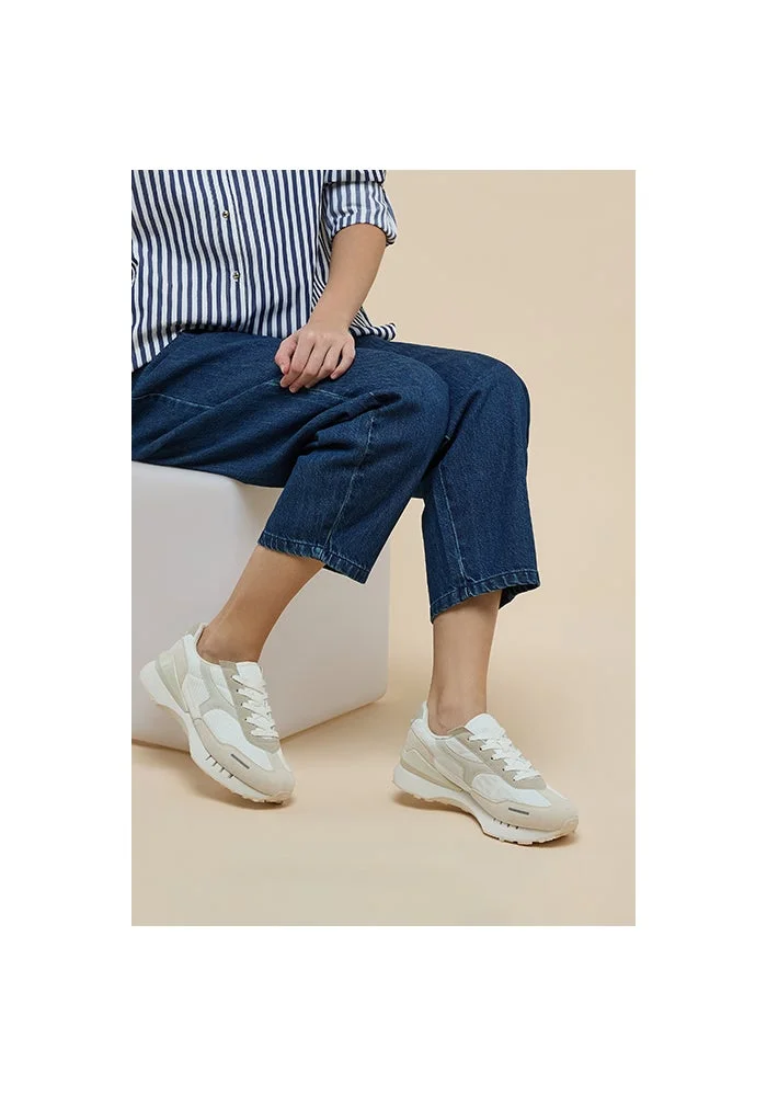 R&b Color Block Lace Up Sneakers